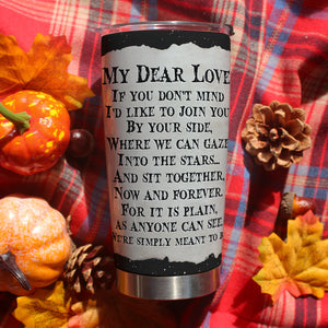 My Dear Love, Couple Gift, Personalized Tumbler, Spooky Halloween Couple Backview Tumbler, Halloween Gift 01OHPO310723TM - Tumbler Cup - GoDuckee