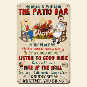 Personalized Gifts For Couple Metal Sign 05xqqn110525pa Proudly Serve Whatever You Bring - Metal Signs - GoDuckee