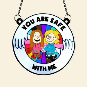 Personalized Gifts For Couple Suncatcher Ornament 02OHDT160125DA - Ornament - GoDuckee