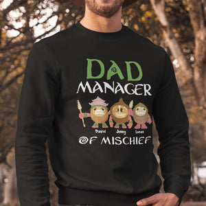 Grandpa Manager Of Mischief Shirt, Personalized Shirt, Gifts For Grandpa, Mischief Family Shirts, Funny Family Shirt, Creative Family Outfit - Shirts - GoDuckee