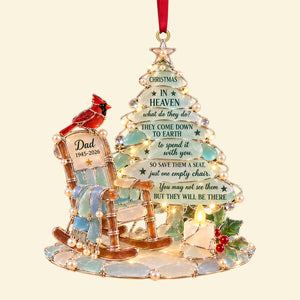 Christmas In Heaven Sea Glass Acrylic Ornament, Personalized Keepsake To Remember Departed Ones 04QHTN250926 - Ornament - GoDuckee