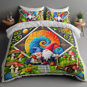 Personalized Gifts For Gnome Couple Quilt Bedding Set Special Line 07ohqn210125 - Blanket - GoDuckee
