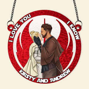 Personalized Gifts For Couple Suncatcher Ornament 03XQDT140624TM - Ornament - GoDuckee