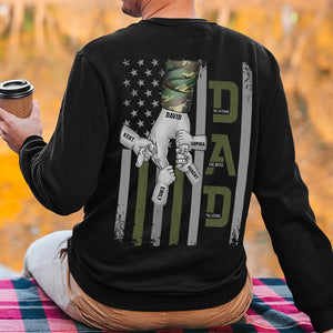 Dad- Gift For Dad- Personalized Shirt- Holding Hands With Dad Shirt- Veteran Dad- Father's Day Shirt - Shirts - GoDuckee
