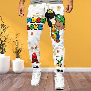 Personalized Gifts For Couple Joggers Sweatpants, Super Mushroom Love 01TGMH161224HG - Shorts and Pants - GoDuckee