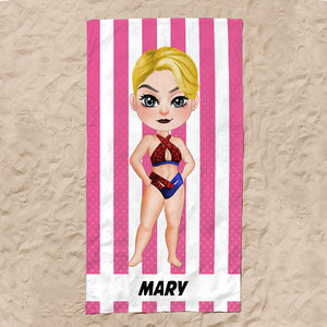 Personalized Friend Beach Towel Gift For Girl 04NATN170723PA - Beach Towel - GoDuckee
