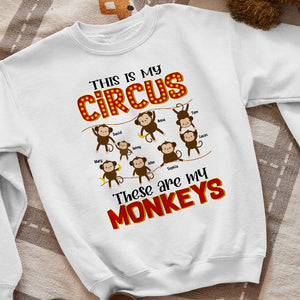 This Is My Circus Personalized Monkey Kids Shirt Gift For Grandparents - Shirts - GoDuckee