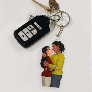Personalized Gifts For Couple Keychain Romance Couple 021ACPU111124DA - Keychains - GoDuckee