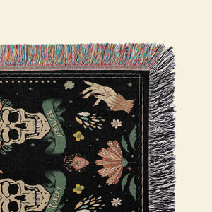 Written In The Stars-Personalized Woven Blanket-Gift For Him/ Gift For Her- Halloween Gift- Zodiac Signs Blanket - Blanket - GoDuckee