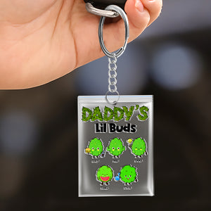 Funny Daddy's/Mommy's Lil Buds Personalized Keychain - Keychains - GoDuckee