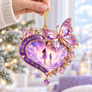 Walking Together In Heaven Acrylic Ornament - Personalized Memorial Gift 03QHQN101026 - Ornament - GoDuckee
