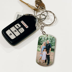Be Safe, We Need Our Hero Here With Us, Gift For Him, Personalized Keychain, Police Man Image Upload Keychain - Keychains - GoDuckee