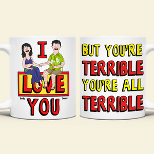 Personalized Gifts For Couple Coffee Mug 02ohpu140225pa I Love You - Coffee Mug - GoDuckee