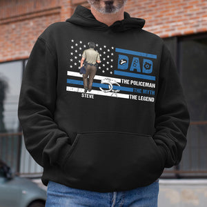 Dad Policeman The Myth The Legend Personalized Shirt, Gift For Police Dad - Shirts - GoDuckee