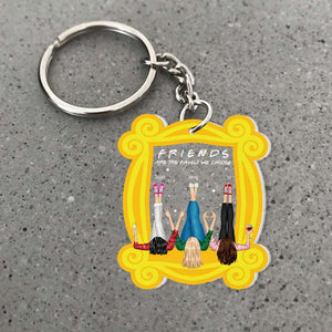 Best Friends, Friends Are The Family We Choose, Personalized Keychain, Unique Gifts For Friends, 03nahn171123hh - Keychains - GoDuckee