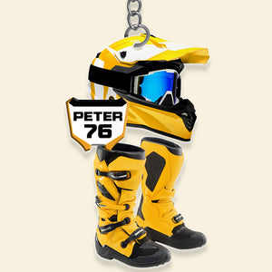 Personalized Gifts For Motocross Lovers Keychain 03HUDT231224 - Keychains - GoDuckee