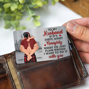 Personalized Gift For Naughty Couple Aluminum Wallet Card 02OHNQN271224HG - Wallet Card - GoDuckee