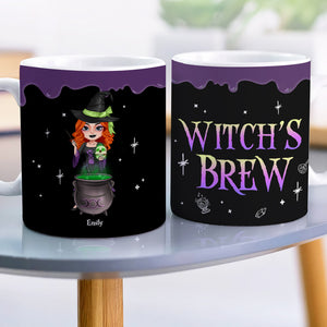 Witch's Brew, Gift For Witches, Personalized Mug, Edge To Edge Witch Squad Mug, Halloween Gift - Coffee Mug - GoDuckee