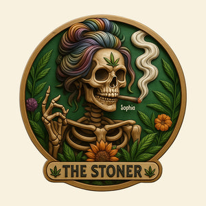 Stoner Girl Wood Sign - Personalized Gifts For Her 03totn050625 - Wood Sign - GoDuckee