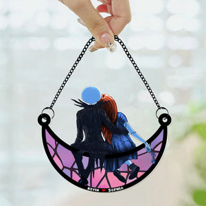 Personalized Gifts For Couple Suncatcher Window Hanging Ornament 03NADT170524 - Ornaments - GoDuckee