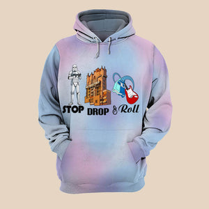 Stop Drop And Roll 01QHXX080923 Personalized Shirt, Gift For Fans - AOP Products - GoDuckee