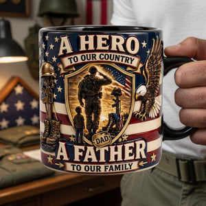 Proud Veteran Dad Black Mug - Gifts For Dads 01palu050526 - Coffee Mug - GoDuckee