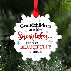 Grandchildren Are Like Snowflakes, Gift For Grandparents, Personalized Ornament, Custom Image Snowflakes Ornament, Christmas Gift 04HTHN090823 - Ornament - GoDuckee