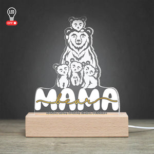 Personalized Gifts For Mom LED Light Mama Bear - Led Lights - GoDuckee