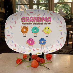 Best Grandma, Donut Forget How Much We Love You, Personalized Resin Plate, Gifts For Grandma - Resin Plate - GoDuckee