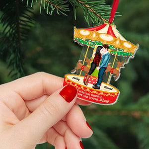 Romantic Couple Carousel I Love You Personalized Ornament, Gift For Him Gift For Her 02QHHN141123PA - Ornament - GoDuckee