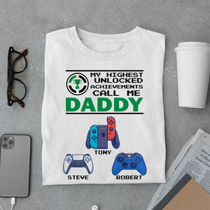 My Highest Unlocked Achievements Call Me Daddy Personalized Shirt 05NAPO240523 - Shirts - GoDuckee