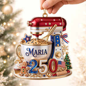 USA 250th Anniversary Stand Mixer Christmas Ornament - Personalized Gifts For Bakers 03pgdt310826