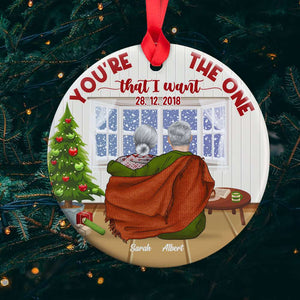 You're The One That I Want, Gift For Couple, Personalized Ornament, Christmas Couple Ornament, Couple Gift - Ornament - GoDuckee