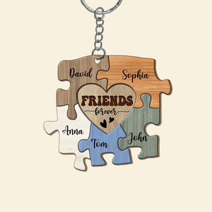 Friends Forever Personalized Keychain Gift For Friend - Keychains - GoDuckee