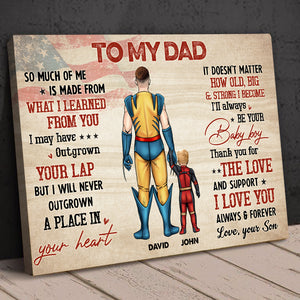 We Love You Dad 05NAHN040523TM Personalized Dad Hero Canvas Poster Print - Poster & Canvas - GoDuckee
