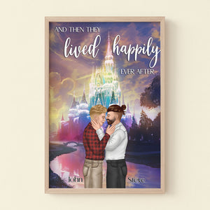 Couple And They Lived Happily Ever After 01dnpo120623 Personalized Canvas Print - Poster & Canvas - GoDuckee