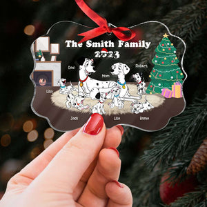 Gift For Family, Personalized Acrylic Ornament, Dog Family Ornament, Christmas Gift 01NAHN111023 - Ornament - GoDuckee
