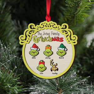 Gift For Family, Personalized 2 Layer Wood Sigh, Personalized Green Family Wood Sign, Christmas Gift 01NAHN130923 - Ornament - GoDuckee