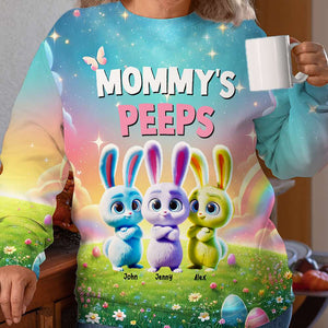 Personalized Gifts For Mom Easter Day Shirt Bunny Peeps - AOP Products - GoDuckee