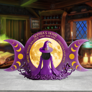 Witch Plaque - Personalized Gifts For Magic Lovers 02ohpu300525 - Shaped Plaques - GoDuckee