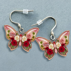 Birth Month Flower Butterfly Acrylic Earrings – Personalized Gifts for Her 04naqn130625-Homacus