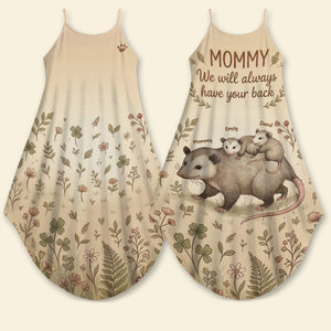 Cute Opossum Mom Suspender Maxi Dress, Personalized Mother's Day Gifts 03qhqn170326 - Dress - GoDuckee