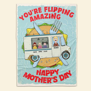 Personalized Gifts For Mom Blanket You're Flipping Amazing 01TODT281224HG - Blanket - GoDuckee
