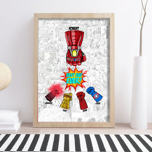 Fist Bump, Best Dad Ever - Personalized Canvas Poster - Father's Day Gift For Dad - Poster & Canvas - GoDuckee