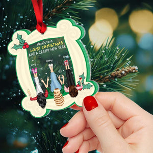Friends Personalized Acrylic Ornament, Lousy Christmas & A Crappy New Year, Funny Christmas Gift For Friends 05QHHN211123HH - Ornament - GoDuckee