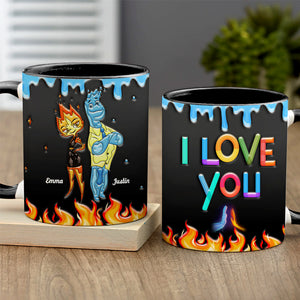 I Love You, Couple Gift, Personalized Mug, Fire And Water Couple Mug 01HTHN111223 - Coffee Mug - GoDuckee