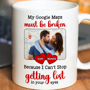 Custom Photo Gifts For Couple Personalized Coffee Mug I Can't Stop Getting Lost In Your Eyes - Coffee Mugs - GoDuckee