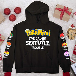 I've Caught Trouble, Gift For Family, Personalized Shirt, Cartoon Ball Kids Shirt, Christmas Gift 02OHHN021023 - AOP Products - GoDuckee