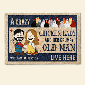 Personalized Gifts For Couple Farmer Doormat Chicken Lady 03XQDT170225HG - Doormat - GoDuckee