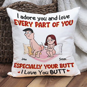 I Adore You, Gift For Couple, Personalized Couple Pillow, Naughty Couple Pillow, Couple Gift - Pillow - GoDuckee